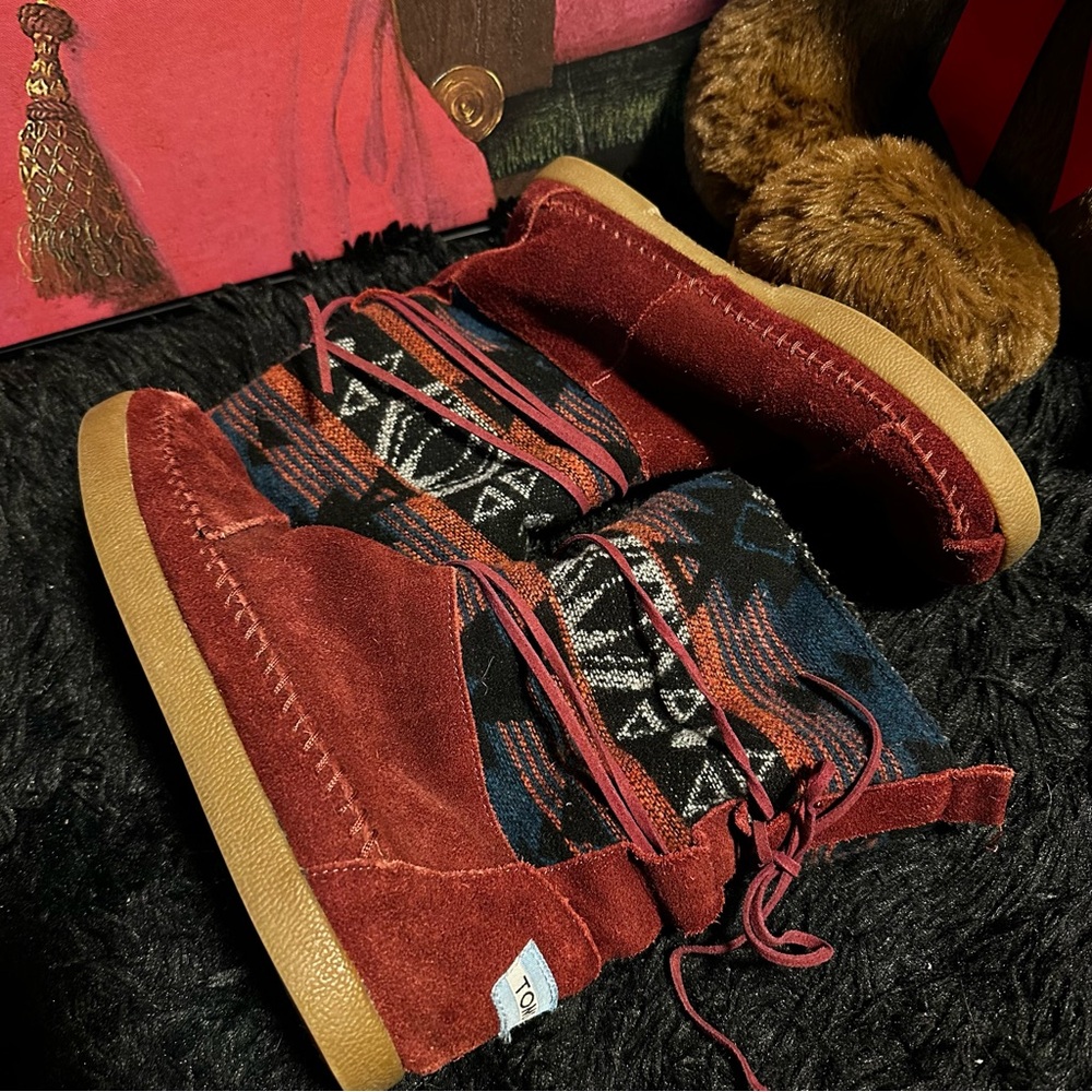 Sale, 3 For $40 Trendy Red Suede Ankle Boots